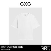 GXG 男装 多色图案绣花短袖T恤 24年夏季G24X442026 白色 175/L