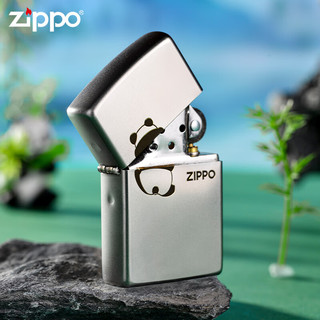 ZIPPO 之宝 打火机熊猫系列 芝宝煤油防风打火机男士礼品 越狱熊猫 新机+礼盒+油+火石