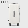 ELLE 她 行李箱法国时尚拉杆箱女士旅行箱大容量拉链密码箱 白色 28寸