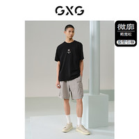 GXG男装 商场同款多色精致绣花短袖T恤 24年夏季新品G24X442092