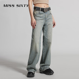 MISS SIXTY【土耳其牛仔】20夏季新款牛仔裤女高腰显瘦宽松阔腿