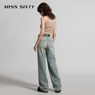 MISS SIXTY【土耳其牛仔】20夏季新款牛仔裤女高腰显瘦宽松阔腿