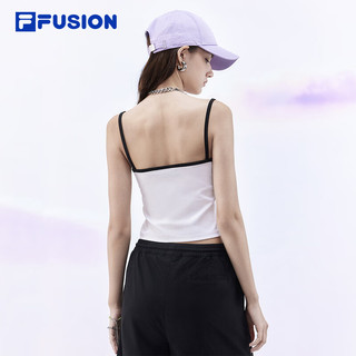 FILA FUSION斐乐潮牌欧阳娜娜同款女子针织背心2024夏季时尚休闲 标准白-WT 165/84A/M