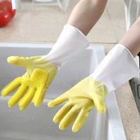 洗碗刷子手套家务橡胶厨房儿童洗衣服乳胶家用清洁加绒厚防水学校