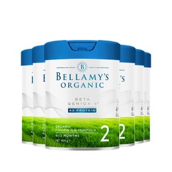 BELLAMY'S 贝拉米 高端系列白金版有机A2奶粉6-12个月2段800g/罐
