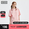 INXX 英克斯 APYD 经典元素X短袖T恤男女同款基础宽松五分袖上衣 粉色 S
