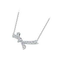 CHOW TAI FOOK 周大福 VERA WANG LOVE王薇薇情人结 U192732 钻石项链 0.14克拉 D-E VS 45cm 4.84g