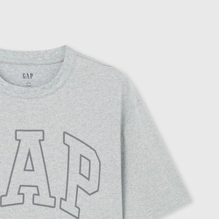 Gap 盖璞 男士撞色logo圆领短袖T恤 544465 灰色 XXL