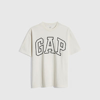 Gap 蓋璞 男士撞色logo圓領短袖T恤 544465 白色  L