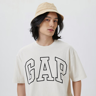 Gap 盖璞 男士撞色logo圆领短袖T恤 544465 白色  S