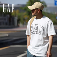Gap 盖璞 男士撞色logo圆领短袖T恤 544465 白色  M