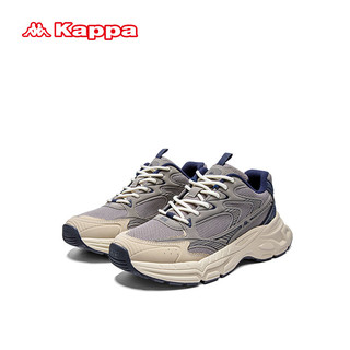 卡帕（Kappa）老爹鞋男子运动休闲跑步鞋 岩脊灰/卡其/舰长蓝 42