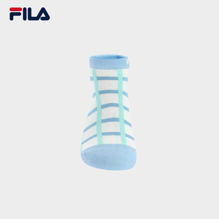 FILA 斐乐女袜低腰袜2024夏时尚休闲条纹袜子运动袜短袜 玻璃蓝-LB XS