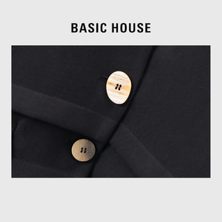 Basic House/百家好夏季时尚休闲气质百搭西装外套B0623B55642 黑色 S（85-130斤）