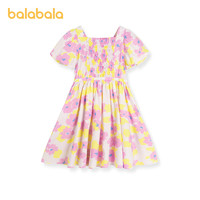 88VIP：巴拉巴拉 童装女童连衣裙夏装儿童裙子纯棉大童小高腰法式