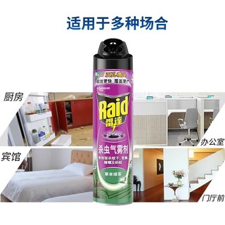 Raid 雷达蚊香 雷达杀虫气雾剂喷雾剂家用灭蚊子跳蚤灭蚊蟑螂蚂蚁驱虫600ml大瓶