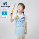 allo&lugh 阿路和如 女童连衣裙夏款2024新款洋气时髦儿童装短袖