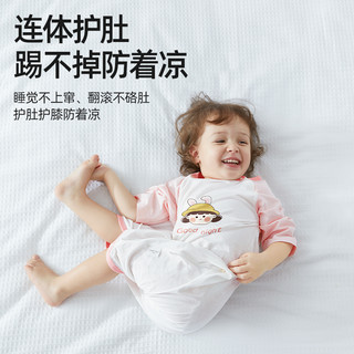 贝肽斯婴儿睡袋春夏款纯棉睡袍防踢被儿童睡衣女夏季宝宝睡裙