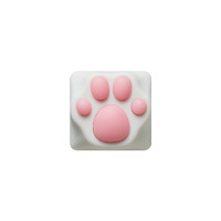 ZOMO原创IP键帽 白粉色二次元 zomo猫爪 104 87键通用 ABS硅胶键帽