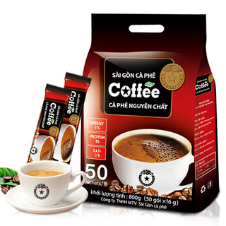 西贡越南进口西贡三合一速溶咖啡炭烧原味猫屎咖啡味组合150条