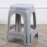 范倾城 加厚塑料凳子家用塑料凳客厅餐桌登子 加厚款灰色1个 高46cm