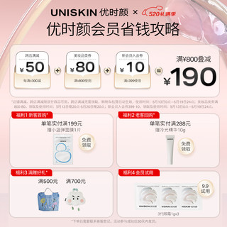 优时颜（UNISKIN）微笑眼霜3代黑引力精华抗皱面霜轻盈版护肤面部套装520 眼霜3.0+轻盈版面霜+精华2.0