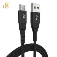 D8 安卓数据线2A快充手机充电器线Micro USB电源线支持小米vivo华为oppo三星魅族1米 黑色