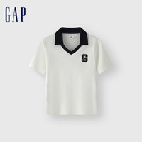 Gap 盖璞 女士高弹撞色翻领短袖POLO衫 T465266 白色 S