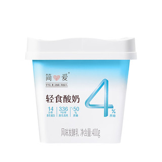 simplelove 简爱 轻食酸奶4%蔗糖   大桶酸奶400g*1