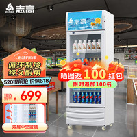 志高（CHIGO）238升小单门冷藏展示柜 商用冰箱 超市饮料啤酒保鲜立式冷柜 LSC-238 志高238升立式饮料柜