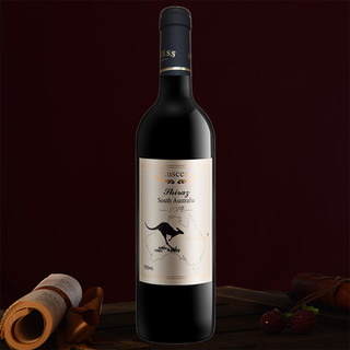 澳赛诗（AUSCESS) 袋鼠干红葡萄酒 澳洲原瓶 西拉子 750mL 1瓶 （白标经典款）