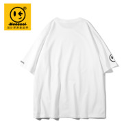 Mcessol设计师原创品牌涂鸦植物花朵圆领短袖t恤男女中性风纯棉