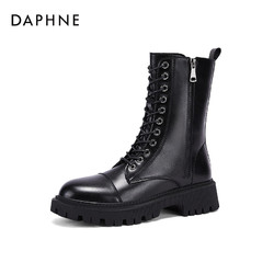 DAPHNE 达芙妮 马丁靴女短靴2022新款女靴秋冬季英伦风靴子小个子瘦瘦靴女