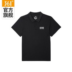 361° 运动t恤男夏短袖polo衫 基础黑 XL