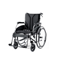 鱼跃 医用折叠手动轮椅 铝合金加强承重加长座宽 老人代步便携轮椅车H065C