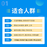 Hujiang Online Class 沪江网校 新版2024年7月0-N3签约班线上网课日语能力考试入门课程