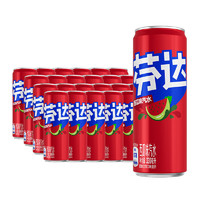 Fanta 芬达 可口可乐（Coca-Cola）芬达 Fanta 西瓜味 汽水 碳酸饮料 330ml*24罐 整箱装