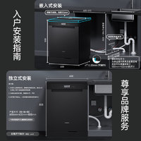 Panasonic 松下 洗碗机独立嵌入式15套大容量家用全自动智能烘干除菌1GX