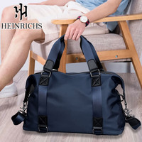 HEINRICHS旅行包【独立干湿分离隔层】轻便出差行李包短途旅游单肩包 蓝色升级干湿分离款 大