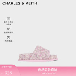 CHARLES & KEITH CHARLES&KEITH24春季爱心外穿厚底一字拖CK1-70381026 粉红色Pink 36