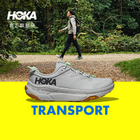 HOKA ONE ONE 男女款夏季户外畅行徒步鞋 TRANSPORT 舒适透气耐磨 雾灰/青柠色 42