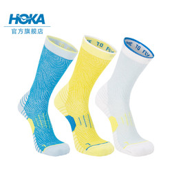 HOKA ONE ONE 男女款夏季运动中袜套装 CREW RUN SOCK 3-PACK 透气 深海蓝/冰水蓝/月见草绿 L