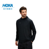 HOKA ONE ONE 新款男士夏季长袖上衣户外运动简约轻薄透气轻便黑色 黑色 L