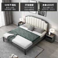 现代北欧实木1.8米双人床卧室简约经济型板式1.5米单人主卧婚床