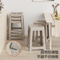 88VIP：Citylong 禧天龙 家用凳子可叠放简易客厅餐凳防滑浴室凳加厚高凳椅子