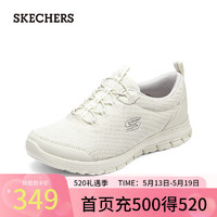 斯凯奇（Skechers）女士一脚蹬运动休闲鞋104510 乳白色/OFWT 38