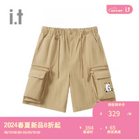 :CHOCOOLATE it 男装宽松短裤工装裤2024夏季休闲简约004950 BGX/棕色 M