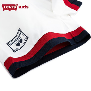 Levi's李维斯童装24夏季儿童针织短裤女童学院风复古撞 糖果白 155/64(XL)