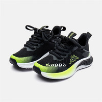 Kappa 卡帕 KIDS卡帕儿童鞋男童运动鞋春季新款透气网面鞋女童跑步鞋中大童鞋 黑色 29码内长约186mm