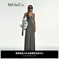 MO&Co.Reebok联名系列2024夏莫代尔背心长裙连衣裙MBD2DRS016 岩灰色 L/170